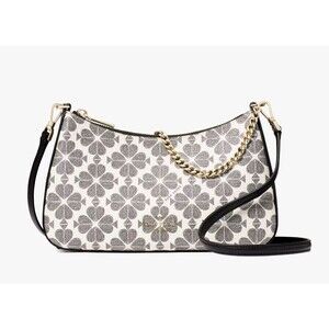 New Kate Spade Signature Spade Flower Medium Convertible Crossbody Black Multi